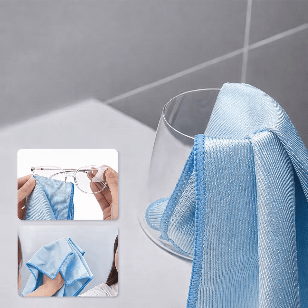 3er Set Mikrofaser Glasreinigungstuch 40x40cm - SILUTEX